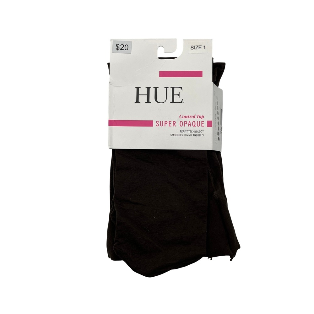 HUE Tights Women Size 1 Espresso Super Opaque Control Top Perfit Technology 9007